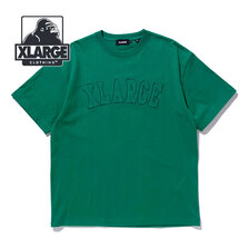 X-LARGE EMBROIDERY COLLEGE LOGO S/S TEE GREEN 101222011034画像