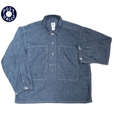 POST OVERALLS 1204 CHAMBRAY ARMY SHIRTS indigo画像