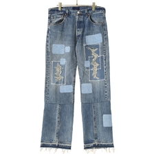 BOW WOW REPAIR & CRUSH REMAKE DENIM PANTS BW221-RRD画像