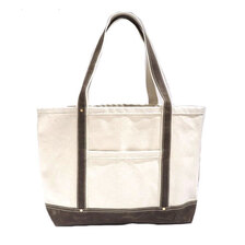 PARROTT CANVAS TRADESMAN TOTE(M) MADE IN U.S.A. natural x rust画像
