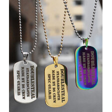DOUBLE STEAL Plate Dogtag Necklace 422-90003画像