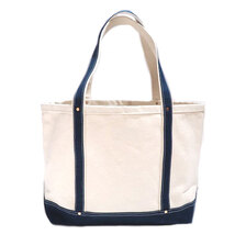 PARROTT CANVAS TRADESMAN TOTE(M) MADE IN U.S.A. natural x navy画像