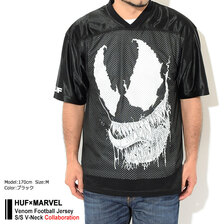 HUF &times; MARVEL Venom Football Jersey S/S V-Neck KN00413画像