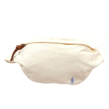 POLO RALPH LAUREN CANVAS WAIST PACK WHITE画像