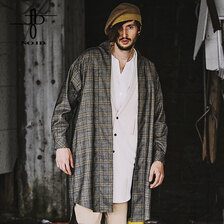 NO ID. グレンチェックBIGロングガウン 851006-220S画像