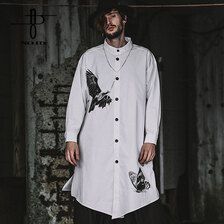 NO ID. BLACK BIGロングフライフロントプリントSH 451006-259S画像