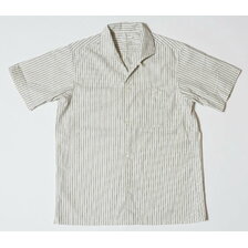 WAREHOUSE Lot 3091 S/S OPEN COLLAR SHIRTS キナリベースストライプ画像