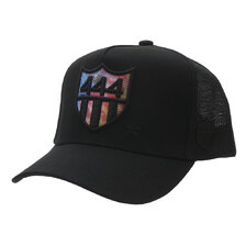 YOSHINORI KOTAKE DESIGN &times; BARNEYS NEWYORK BLACK LINE SPANGLE 444LOGO MESH CAP BLACK画像
