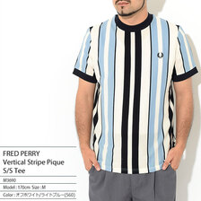 FRED PERRY Vertical Stripe Pique S/S Tee M3690画像
