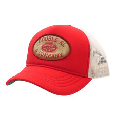 Double RL LOGO-PATCH DENIMFOAM TRUCKER CAP RED画像