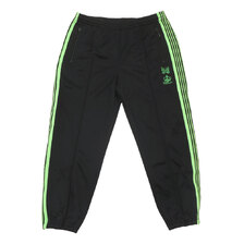 NEEDLES &times; SEKAI NO OWARI ZIPPED TRACK PANT POLY SMOOTH BLACK画像