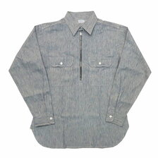 WAREHOUSE Lot 3039 HICKORY STRIPE HALF ZIP SHIRTS画像