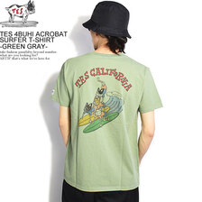 The Endless Summer TES 4BUHI ACROBAT SURFER T-SHIRT -GREEN GRAY- FH-2574354画像