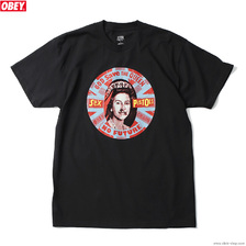 OBEY &times; SEX PISTOLS CLASSIC TEE "QUEEN BADGE" (BLACK)画像