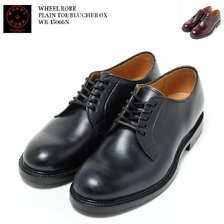 WHEELROBE #15066 PLAIN TOE BLUCHER BLACK 15066N画像
