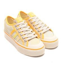 adidas NIZZA PLATFORM W ALMOST YELLOW/ORANGE TINT/WONDER WHITE GX4607画像