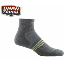 DARN TOUGH VERMONT Men's Element Quarter Lightweight Athletic Sock4.7 star rating Gray 1102画像