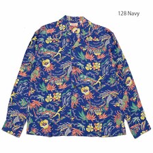 SUN SURF STORE LIMITED L/S RAYON HAWAIIAN SHIRT - HALEKULANI - SS38801LS画像