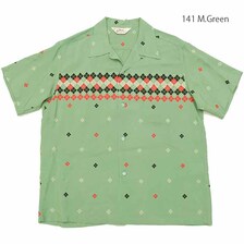 STAR OF HOLLYWOOD HIGH DENSITY RAYON OPEN SHIRT - ARGYLE - SH38879画像