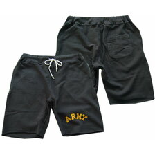 DUBBLE WORKS Lot.22284002-02 ARMY 77 Cut Off Style Sweat Short Pants スミクロ画像