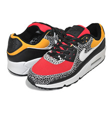 NIKE WMNS AIR MAX 90 SE SAFARI black/phantom-chile red-pollen DC9446-001画像
