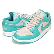 NIKE WMNS AIR JORDAN 1 LOW sanddrift/washed teal-sail DC0774-131画像