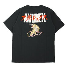 AVIREX HEAVY OZ EMBROIDERY T-SHIRT BLACK 6123264画像