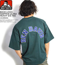 BEN DAVIS BACK LOGO WAPPEN ULTRA HEAVY S/S TEE -B.GREEN- C-2580049画像
