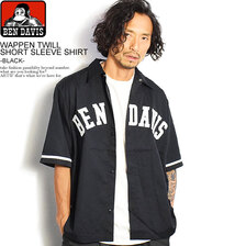 BEN DAVIS WAPPEN TWILL SHORT SLEEVE SHIRT -BLACK- G-2580052画像