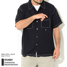 STUSSY Contrast Pick Stitched S/S Shirt 1110235画像