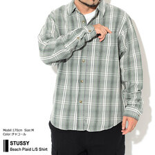 STUSSY Beach Plaid L/S Shirt 1110232画像