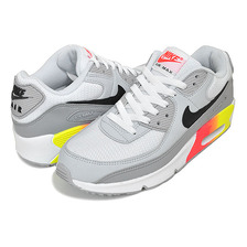 NIKE AIR MAX 90 GS wolf grey/black-bright crimson DR8924-001画像