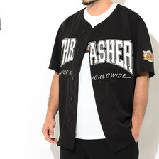HUF &times; THRASHER Center Field Baseball Jersey S/S Shirt KN00419画像