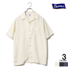 Pherrow's レーヨン オープンカラー 開襟 ハワイアン 無地 22S-PIS2画像