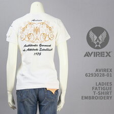 AVIREX LADIES EMBROIDERY FATIGUE T-SHIRT 6293028画像