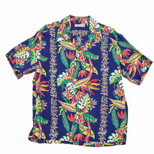 SUN SURF RAYON HAWAIIAN SHIRT - BIRD OF PARADISE & MONSTERA - SS38804画像