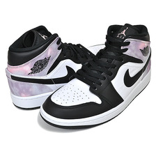 NIKE AIR JORDAN 1 MID SE TIE DYE black/bleached coral-white DM1200-001画像
