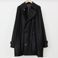 MARKAWARE SHORT TRENCH COAT -ORGANIC WOOL CIRCULAR FLANNEL- A22C-12CO01C画像