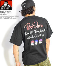 BEN DAVIS PRINT TEE -BLACK- BDZ2-0012画像