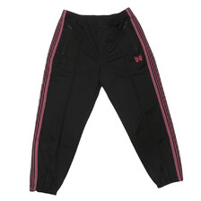 NEEDLES 22AW Zipped Track Pant Poly Smooth BLACK画像