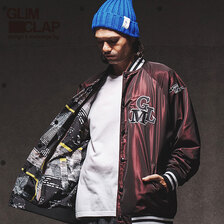 GLIMCLAP Photographer AKI SAKAIRI collaboration reversible design varsity jacket 13-223-GLA-CC画像
