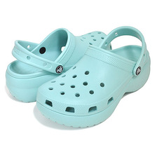 crocs CLASSIC PLATFORM CLOG W PURE WATER 206750-4SS画像