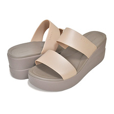 crocs BROOKLYN METALLIC MID WEDGE W METALLIC CHAMPAGNE 207640-99P画像
