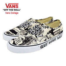 VANS Authentic Black/White Vans Collage VN0A5KRDBZW画像