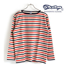 Tieasy HDCS BOATNECK BORDER BASQUE SHIRT NATURAL/OLD RED/NAVY TE001BD-TR画像