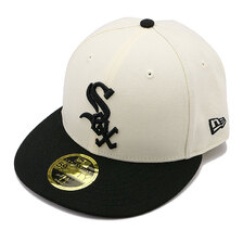 NEW ERA LP59FIFTY MLB 2-Tone シカゴ・ホワイトソックス クロームホワイト ブラックバイザー 13327787画像