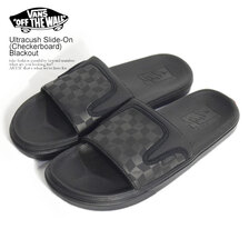 VANS Ultracush Slide-On (Checkerboard) Blackout VN0A3WLE1OJ画像