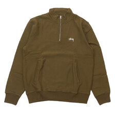STUSSY Stock Fleece Mock OLIVE画像