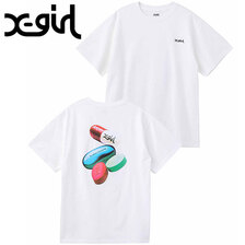 X-girl PILLS S/S TEE WHITE 105223011013画像