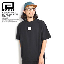reversal S-LOGO 4WAY BIG SILHOUETTE DRY TEE -BLACK- RV22SS054画像